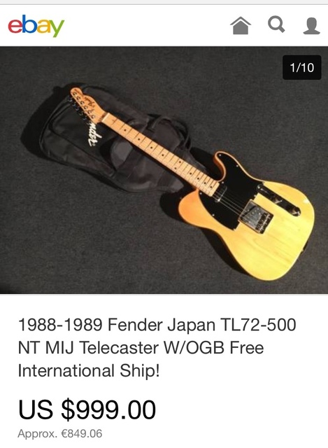 1990 Fender Japan TL72-500 Natural 〜 Fujigen Made ( Japan Vintage ):  Guitars Land Seven