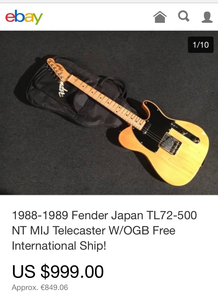 1990 Fender Japan TL72-500 Natural 〜 Fujigen Made ( Japan Vintage ...