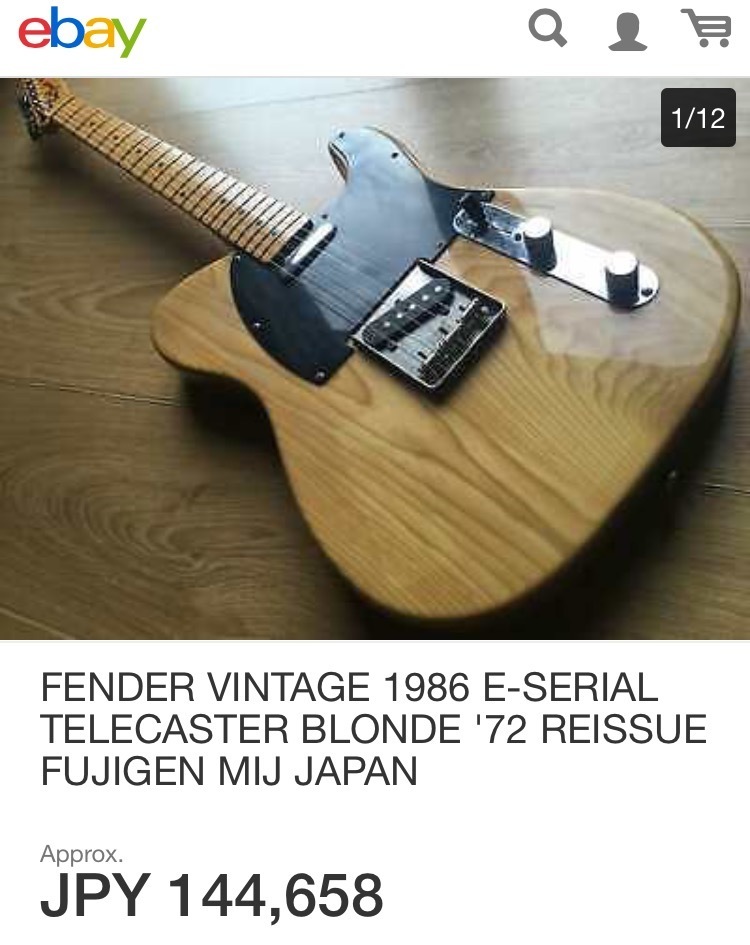 1985〜1986 Fender Japan TL72-55 / Nat update 〜 E Serial Fujigen ...